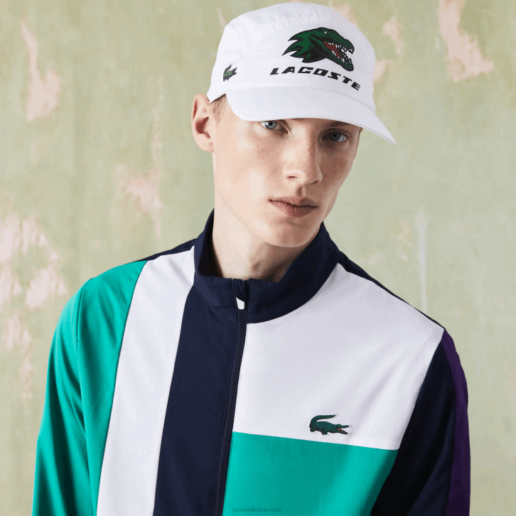 homens Lacoste branco 001 boné de tênis de crocodilo exclusivo esportivo 08D02237