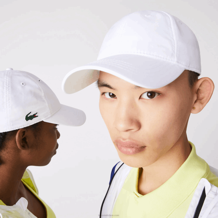 homens Lacoste branco 001 boné esportivo leve 08D01923