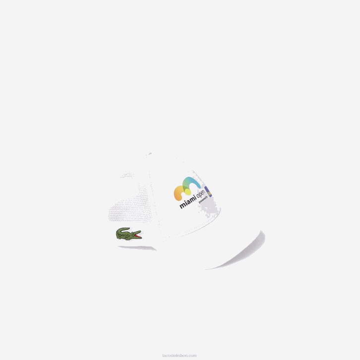 homens Lacoste branco 001 chapéu aberto de miami 08D02341