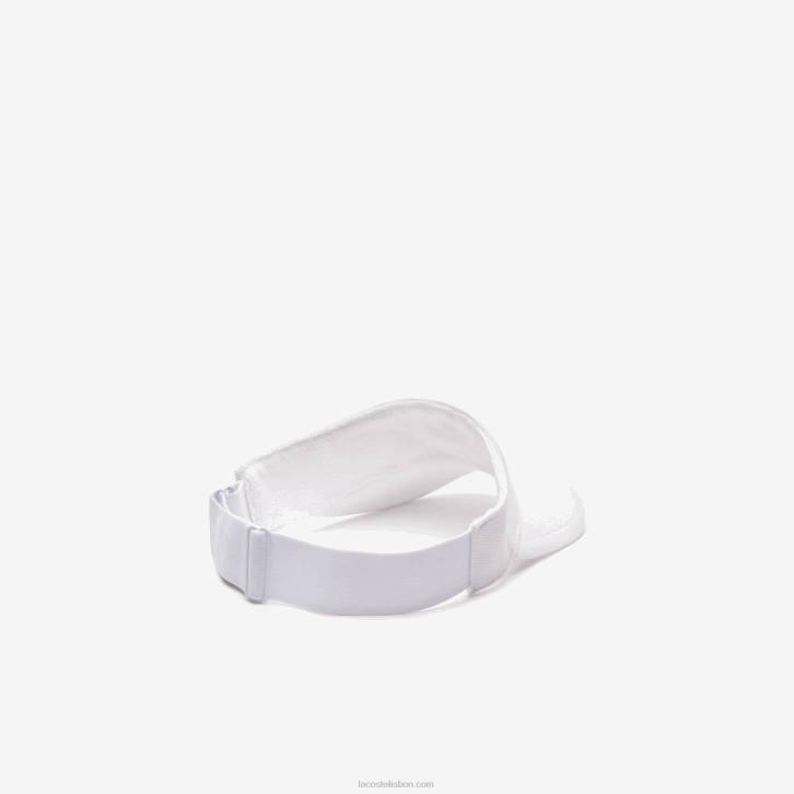 homens Lacoste branco 001 viseira de tênis de pique esportivo e lã 08D02247