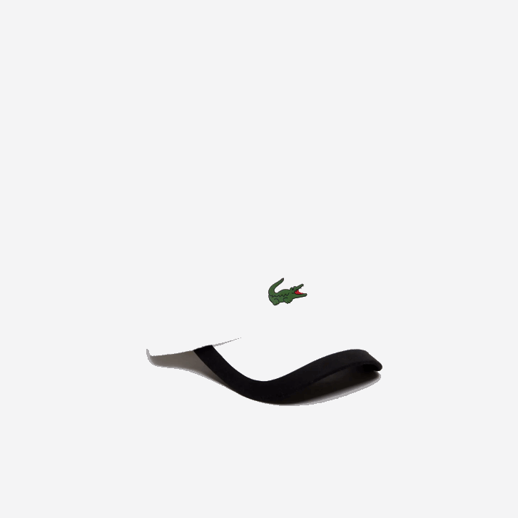 homens Lacoste branco preto au8 boné leve com borda de contraste esportivo 08D01930