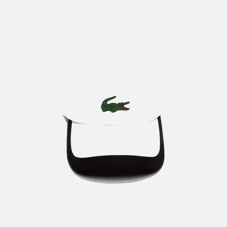 homens Lacoste branco preto au8 boné leve com borda de contraste esportivo 08D01930