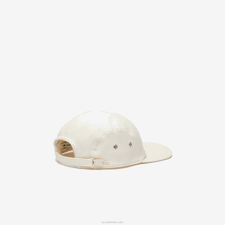 homens Lacoste branco xfj boné girolle de algodão orgânico 08D02153