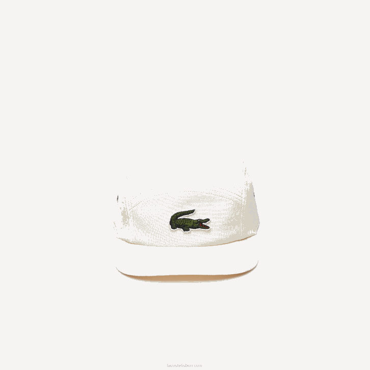 homens Lacoste branco xfj boné girolle de algodão orgânico 08D02153