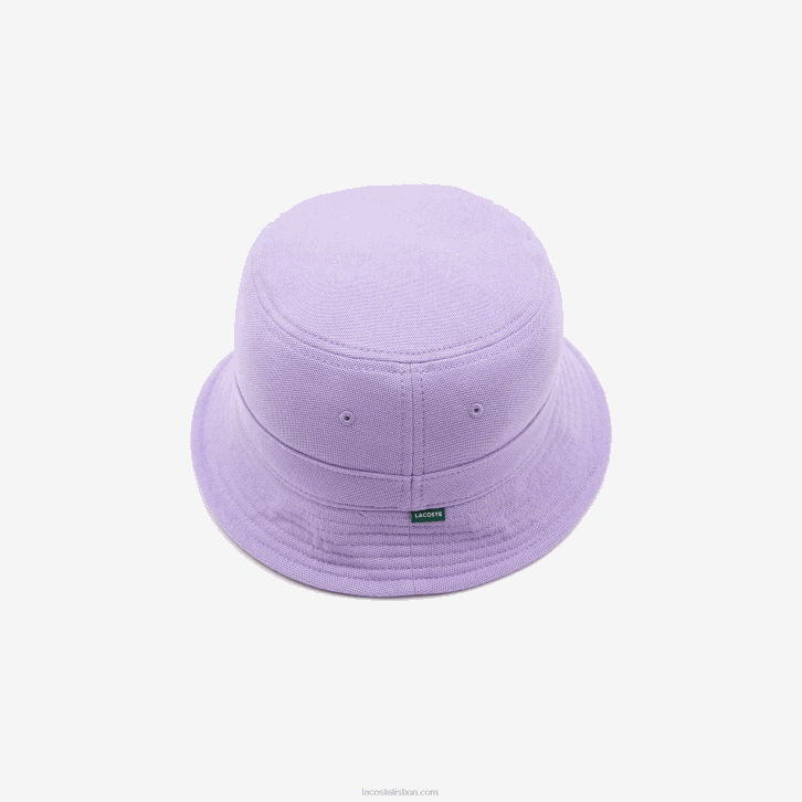 homens Lacoste gfu roxo chapéu de balde de algodão orgânico 08D02159