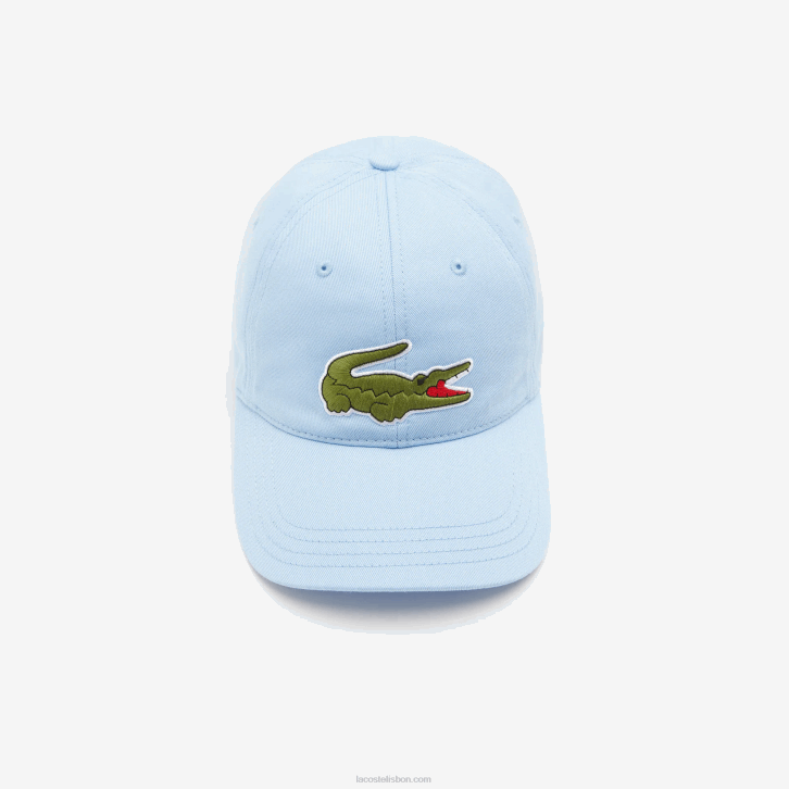 homens Lacoste hbp azul boné de sarja de algodão orgânico ajustável 08D02266