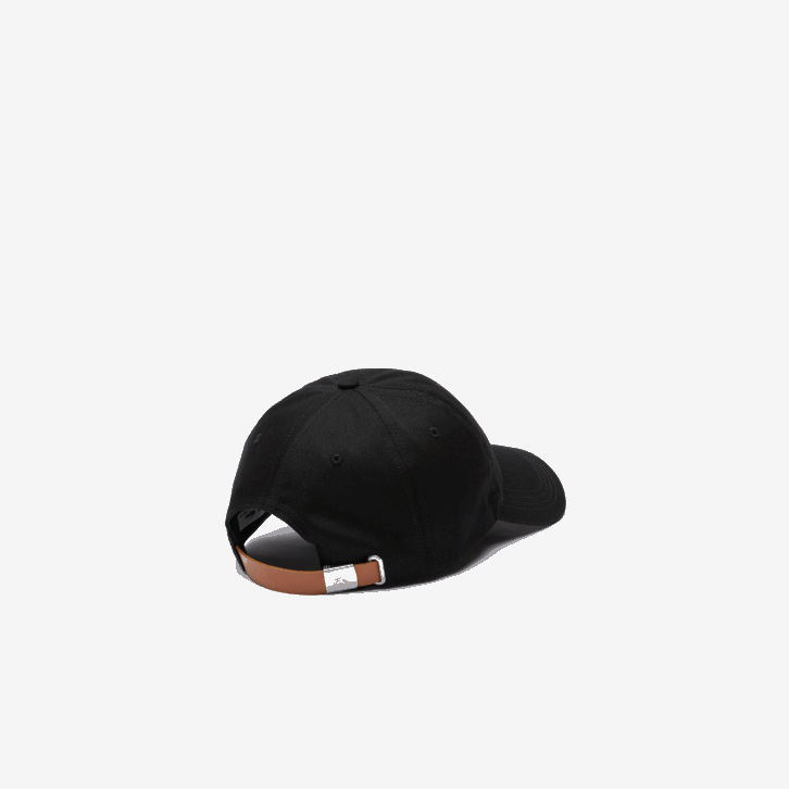 homens Lacoste preto 031 alça contrastante e gorro oversized de algodão crocodilo 08D02231