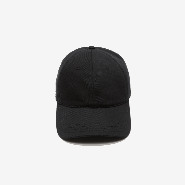 homens Lacoste preto 031 boné de sarja de algodão orgânico 08D02181