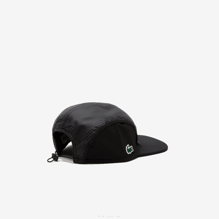 homens Lacoste preto 8vm boné esportivo dobrável pico girolle 08D01918