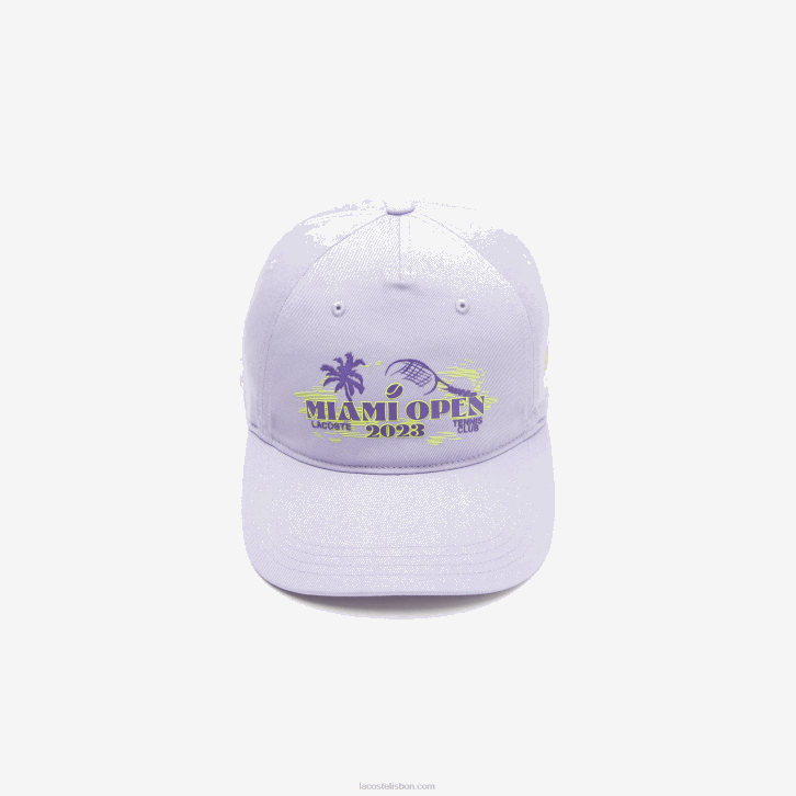 homens Lacoste roxo 3k0 Boné de sarja Sport Miami Open Edition 08D02173