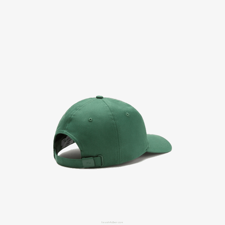 homens Lacoste verde 132 boné com marca de patch de crocodilo 08D02147