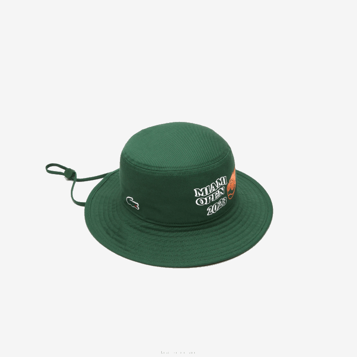 homens Lacoste verde 132 chapéu sport miami open edition 08D02170