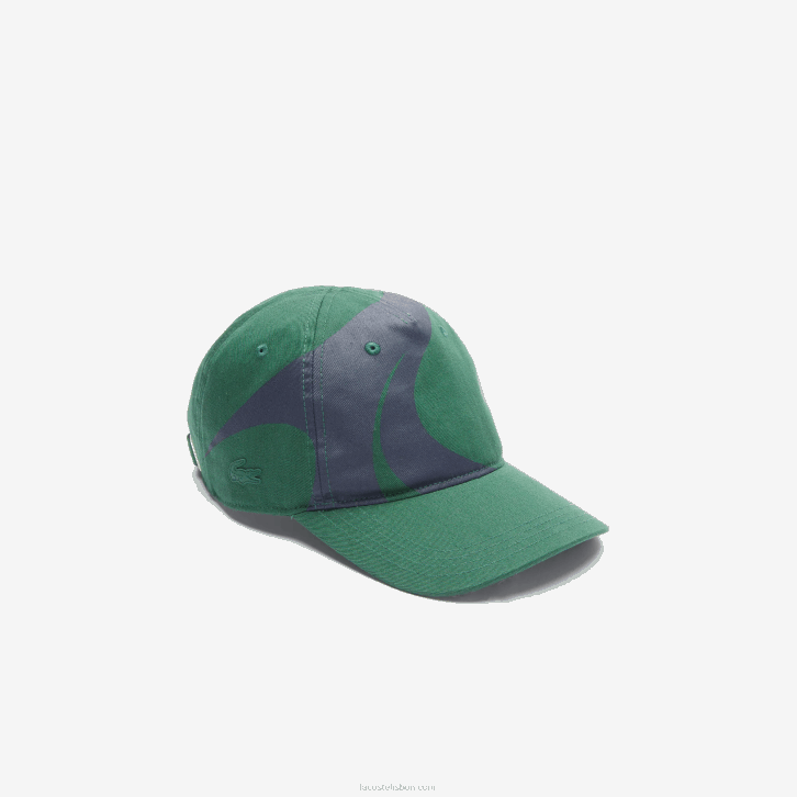 homens Lacoste verde azul marinho 381 gorro de algodão orgânico sport x theo curin 08D02327