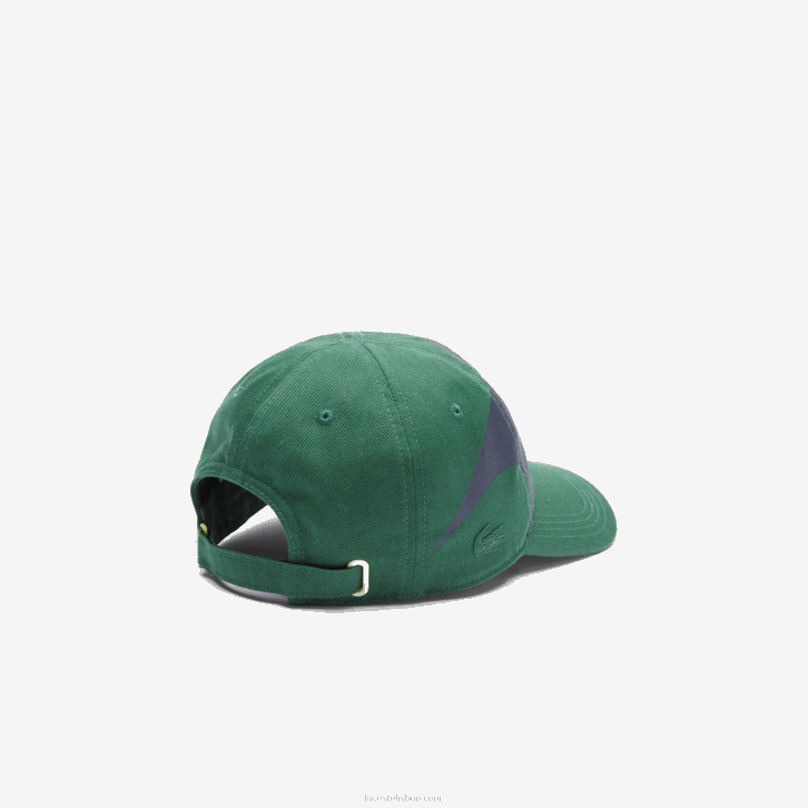 homens Lacoste verde azul marinho 381 gorro de algodão orgânico sport x theo curin 08D02327