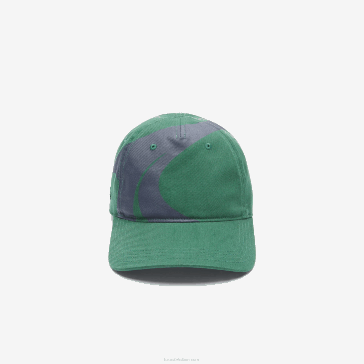 homens Lacoste verde azul marinho 381 gorro de algodão orgânico sport x theo curin 08D02327