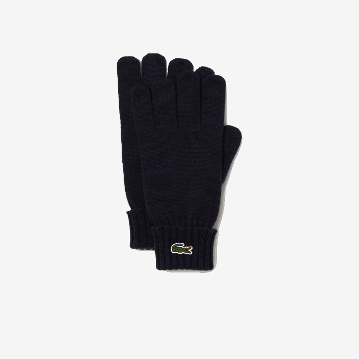 homens Lacoste azul marinho 166 luvas de jérsei de lã 08D02335
