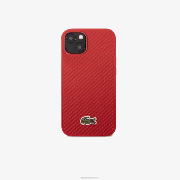 homens Lacoste azul marinho marrom 883 capa iphone 14 plus com efeito petit pique 08D02225