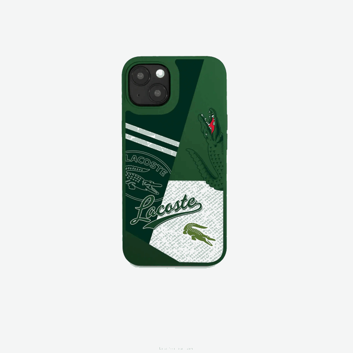homens Lacoste verte 132 b01 capa iphone 14 plus estampa patchwork 08D02222