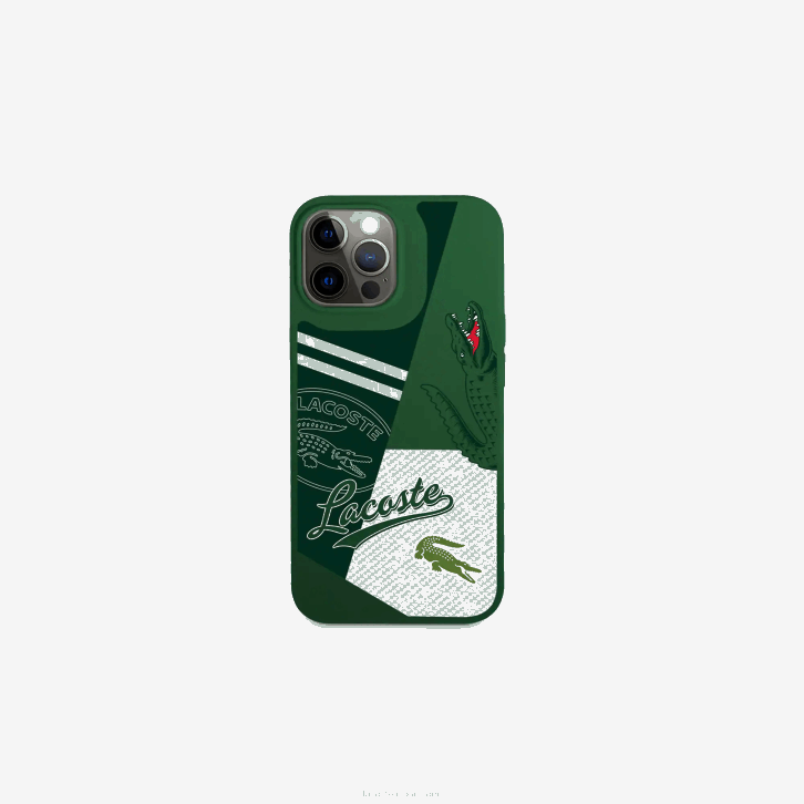 homens Lacoste verte 132 b01 capa iphone 14 pro estampa patchwork 08D02217