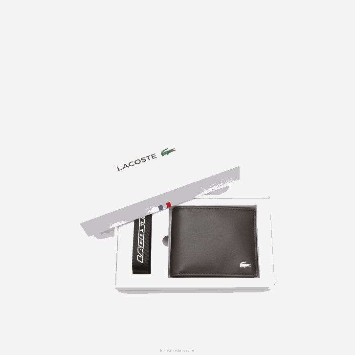 homens Lacoste 28 conjunto de presente carteira e chaveiro combinando 08D02128