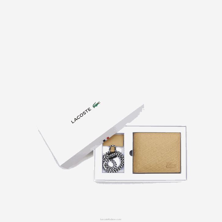 homens Lacoste brindille l37 conjunto de cordão para carteira e smartphone 08D01984