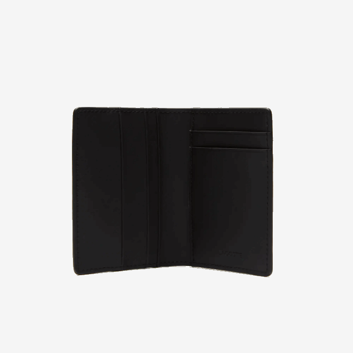 homens Lacoste monograma noir gris h45 porta-cartão vertical com estampa de monograma the blend 08D01990