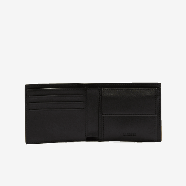 homens Lacoste preto 000 carteira de couro fitzgerald 08D01943