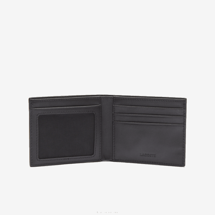 homens Lacoste preto 000 carteira de couro fitzgerald 08D02029