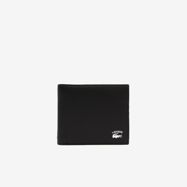 homens Lacoste preto 000 carteira de impressão de contraste 08D01991