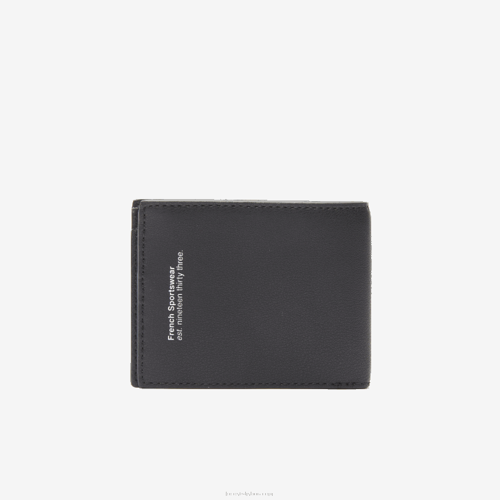 homens Lacoste preto 000 carteira dobrável com slot para cartão interno 08D01994