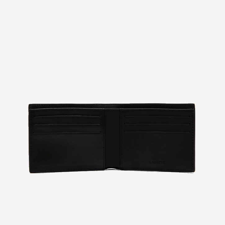 homens Lacoste preto 000 carteira fitzgerald couro seis cartões 08D01953