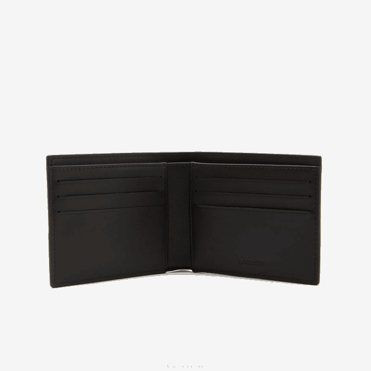 homens Lacoste preto 000 conjunto de presente carteira e chaveiro combinando 08D02127