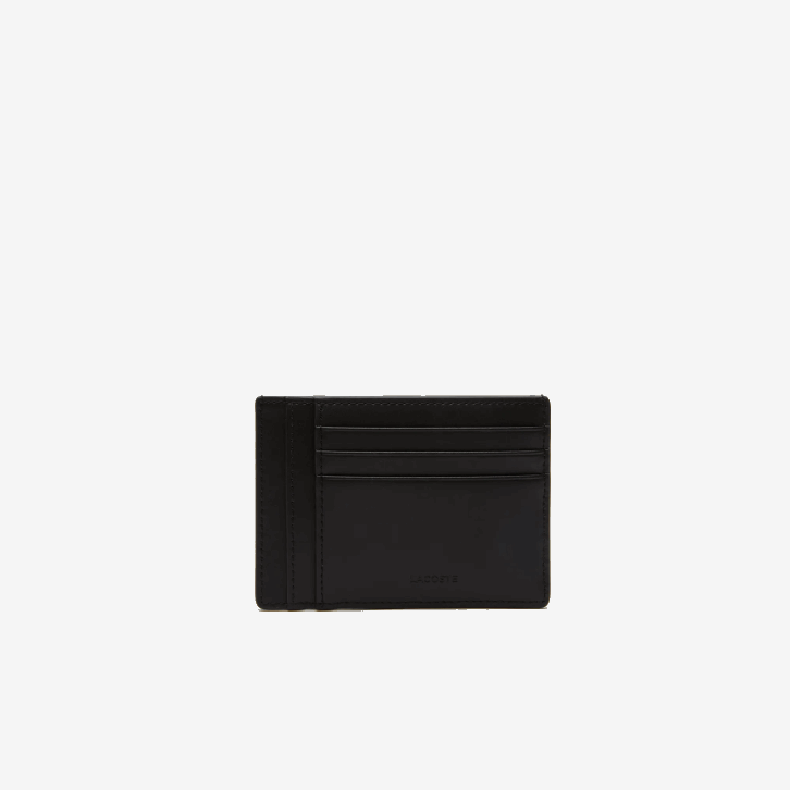 homens Lacoste preto 000 porta-cartões chantaco couro de bezerro 08D01988