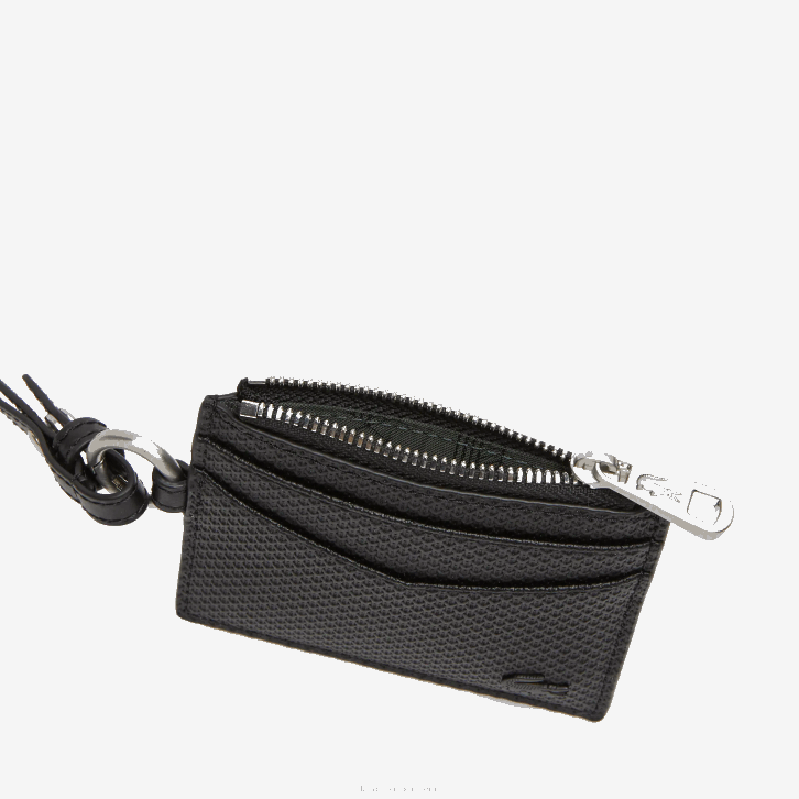 homens Lacoste preto 000 porta-cartões snap hook 08D02130