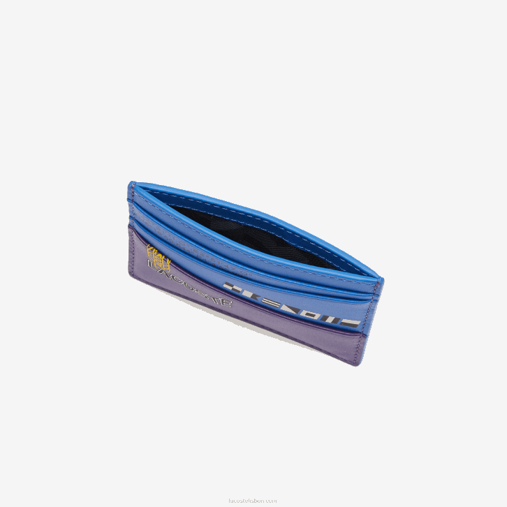 homens Lacoste samui marinho k89 porta-cartões com impressão náutica color block 08D02132