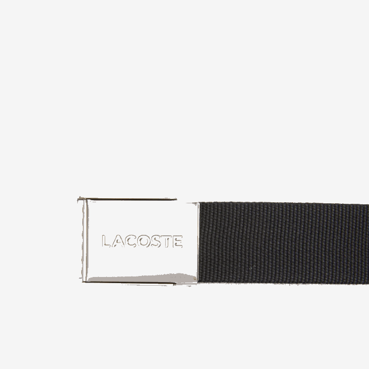 homens Lacoste 31 cinto de tecido com fivela gravada 08D02082