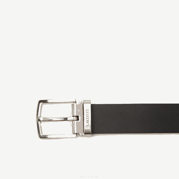 homens Lacoste imã noir j10 conjunto de presente de cinto de pino e fivela plana 08D02111
