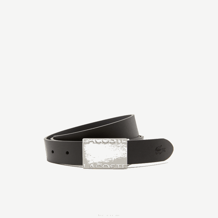 homens Lacoste imã noir j10 conjunto de presente de cinto de pino e fivela plana 08D02111