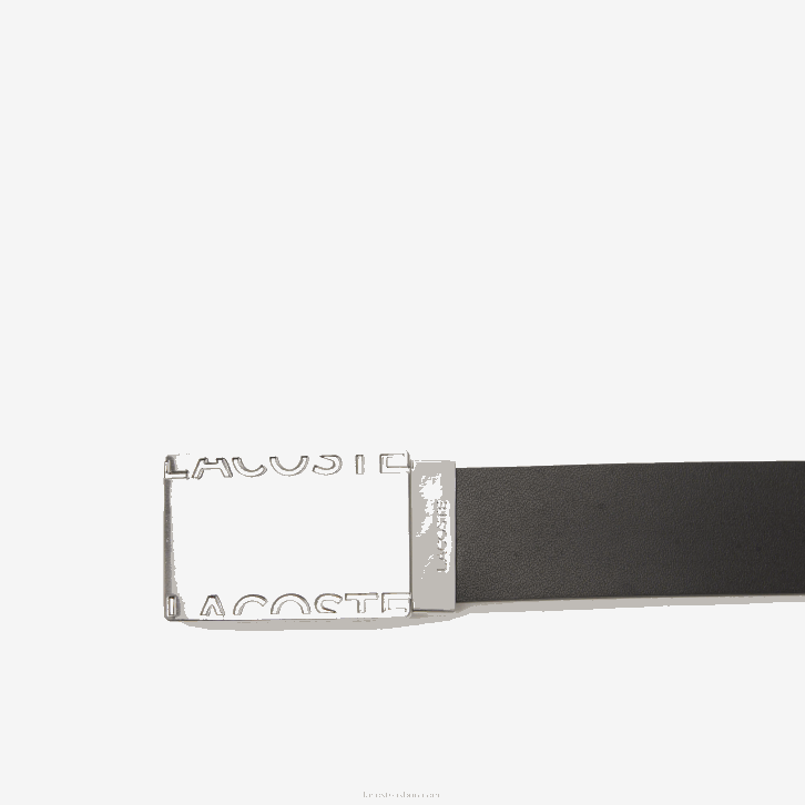 homens Lacoste imã noir j10 conjunto de presente de cinto de pino e fivela plana 08D02111