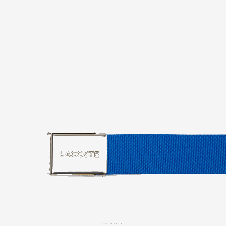 homens Lacoste marina k22 cinto de tecido com fivela gravada 08D02084