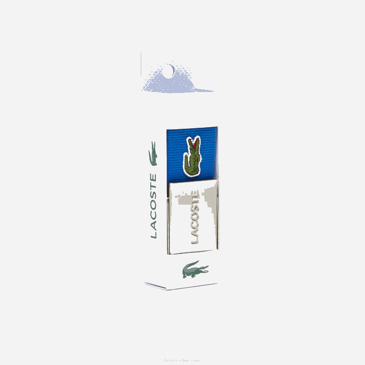 homens Lacoste marina k22 cinto de tecido com fivela gravada 08D02084