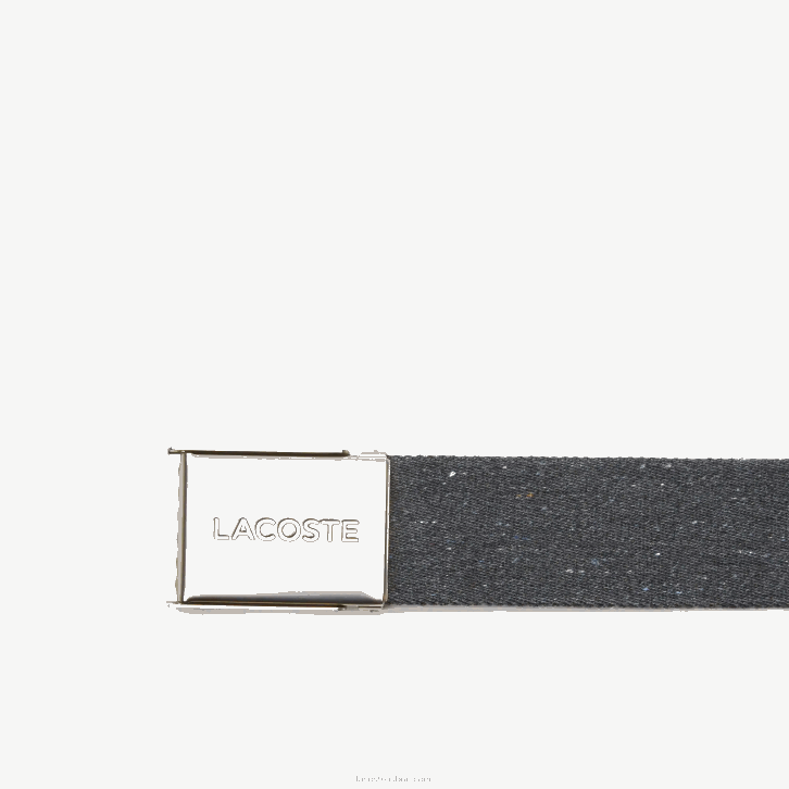 homens Lacoste noir chinês e50 l.12.12 cinto de fivela de marca 08D02117