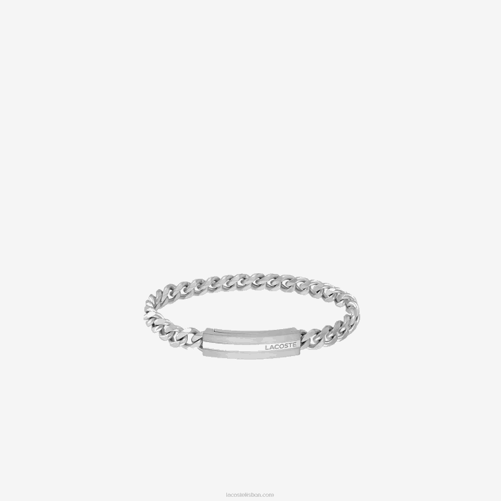 homens Lacoste prata 045 pulseira de aventureiro 08D02192