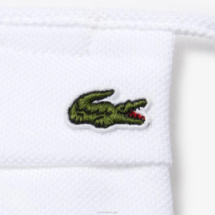 homens Lacoste branco 001 l.12.12 máscara de proteção facial piquê de algodão 08D02322