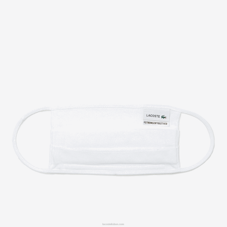 homens Lacoste branco 001 l.12.12 máscaras faciais pacote com 3 08D02263