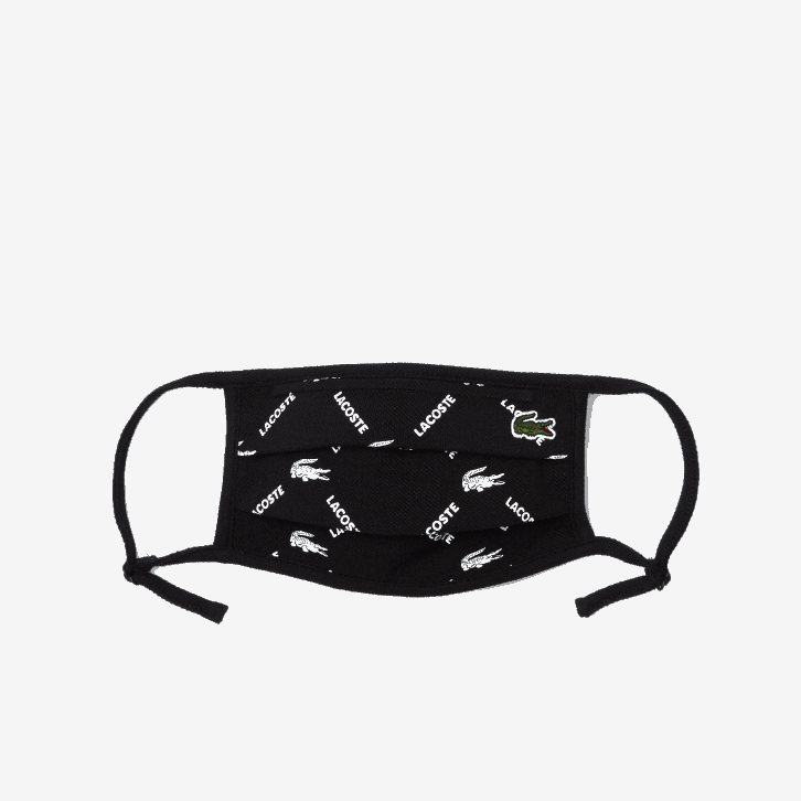homens Lacoste preto verde branco 299 l.12.12 máscaras ajustáveis ​​de proteção facial pacote com 3 08D02273