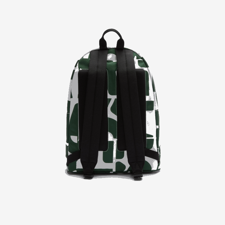 homens Lacoste estampa croco carre j42 mochila neocroc de canvas desestruturada com assinatura 08D02045