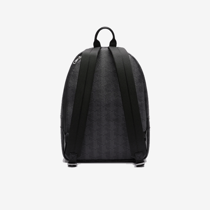 homens Lacoste monograma noir gris h45 mochila de lona com monograma the blend 08D02058