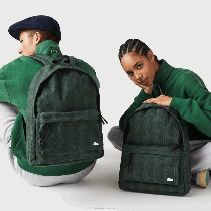 homens Lacoste monograma sinopla l22 mochila com estampa monograma refletiva 08D02072