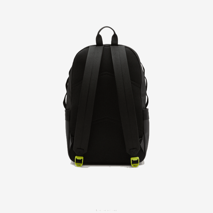 homens Lacoste noir cal k68 mochila impermeável com cordão elástico 08D02085
